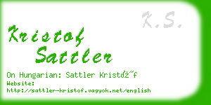 kristof sattler business card